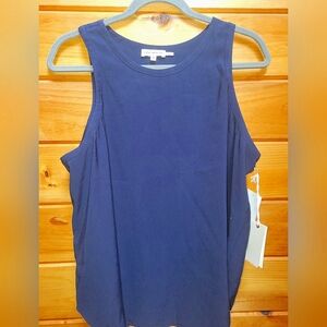 Good American Navy Blue Tank Top NWT Size 3, Converts To Large Rayon Blend